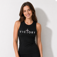 Victory Rhinestone Cross Tank