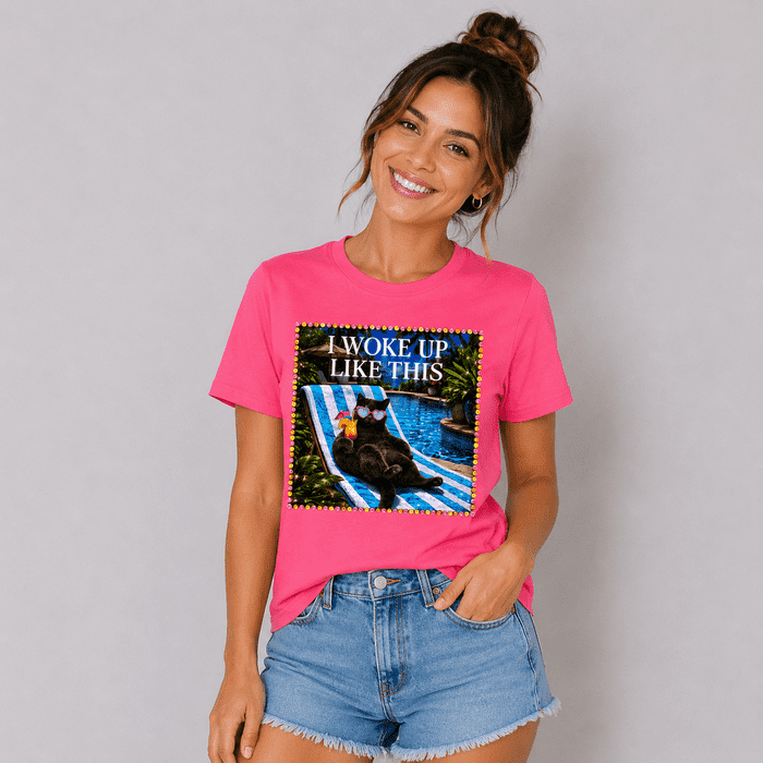 Woke Up Like This Feline Tee - Image 5